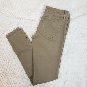 Mossimo Womens Olive Regular Fit Mid Rise Comfort Denim Jegging Jeans Size 24